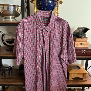 Orvis Red Casual Button Down Shirt
